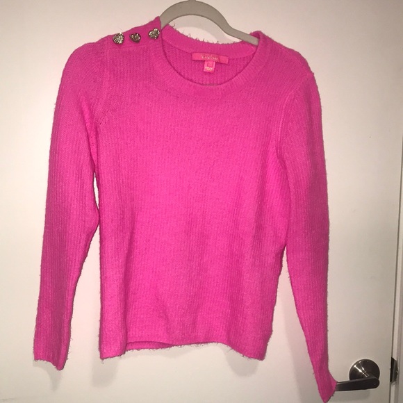 Pink Sweater with Button Accents Morgan sweater - Picture 1 of 1